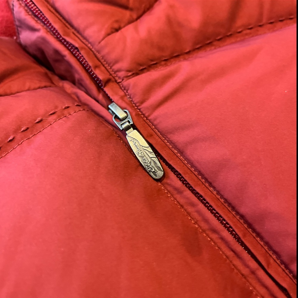 Eddie Bauer Vintage | Goose Down |Burgundy | Puffer Vest Women’s S - Picture 2 of 10